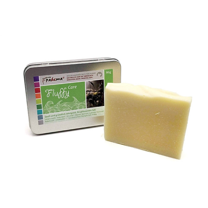 Pahema Hundeseife Fluffy Care Bio Pflanzenölseife für glänzendes Fell 80 g