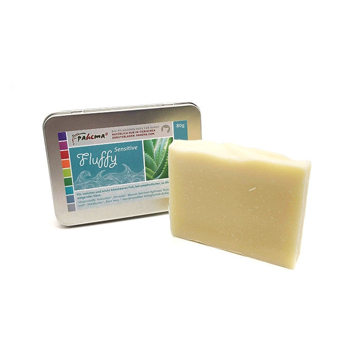 Pahema Hundeseife Fluffy Sensitive Bio Pflanzenölseife für empfindliche Haut 80 g